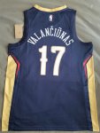 NBA 17 Valanciunas New Orleans Pelicans Maillot Marine